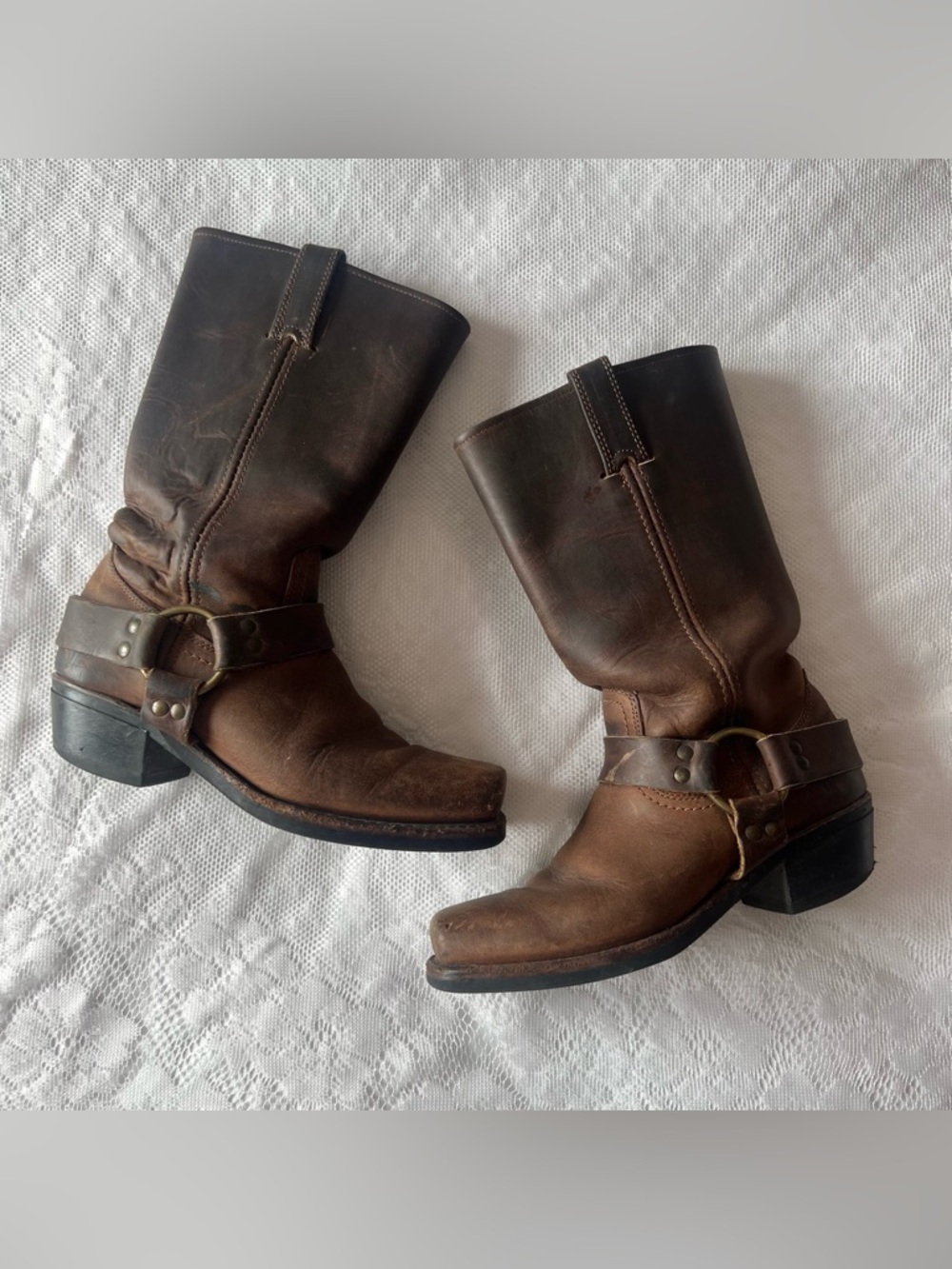 Vintage Frye Harness Boots